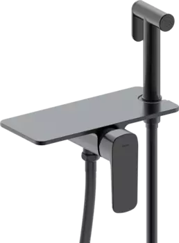 Гигиенический душ IDDIS Axes AXEBLSHi08 со смесителем, С ВНУТРЕННЕЙ ЧАСТЬЮ, черный