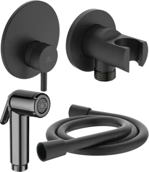 Гигиенический душ Ideal Standard BD651XG со смесителем, С ВНУТРЕННЕЙ ЧАСТЬЮ, матовый черный