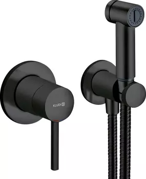 Гигиенический душ Kludi Bozz 389983976 со смесителем, С ВНУТРЕННЕЙ ЧАСТЬЮ, черный матовый