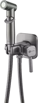 Гигиенический душ Lemark Solo LM7165GM со смесителем, С ВНУТРЕННЕЙ ЧАСТЬЮ, графит