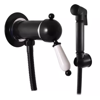 Гигиенический душ Rav-Slezak Labe со смесителем черный матовый - хром