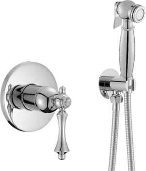 Гигиенический душ Rose R0105 со смесителем, С ВНУТРЕННЕЙ ЧАСТЬЮ, хром