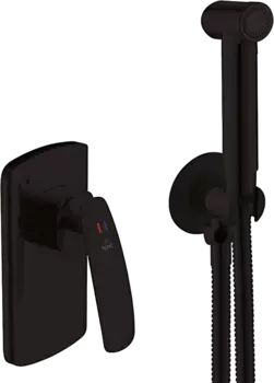 Гигиенический душ Rose R1105H со смесителем, С ВНУТРЕННЕЙ ЧАСТЬЮ, черный