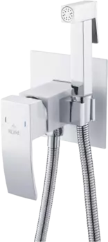 Гигиенический душ Rose R1505F со смесителем, С ВНУТРЕННЕЙ ЧАСТЬЮ, белый,хром