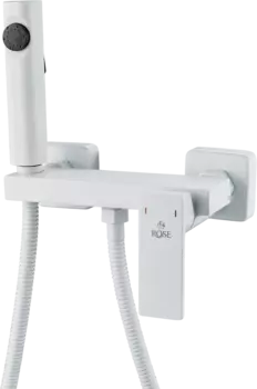 Гигиенический душ Rose R1805C-1 со смесителем, белый