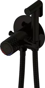 Гигиенический душ Rose R225H со смесителем, С ВНУТРЕННЕЙ ЧАСТЬЮ, черный