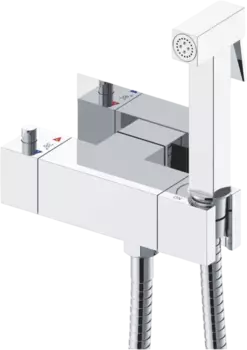 Гигиенический душ Rose R965 со смесителем, С ВНУТРЕННЕЙ ЧАСТЬЮ, хром