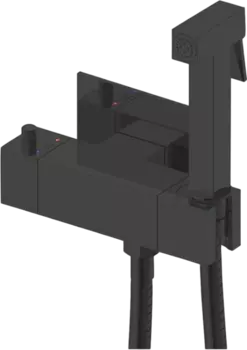 Гигиенический душ Rose R965H со смесителем, С ВНУТРЕННЕЙ ЧАСТЬЮ, черный