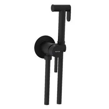 Гигиенический душ Sancos Start SC1001MB со смесителем, С ВНУТРЕННЕЙ ЧАСТЬЮ, черный матовый