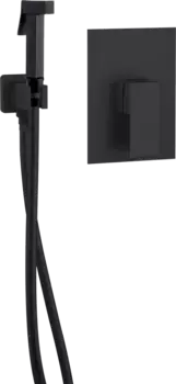 Гигиенический душ со смесителем D&K Bayern.Liszt черный матовый