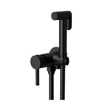 Гигиенический душ Raiber Graceful RPB-009 со смесителем, С ВНУТРЕННЕЙ ЧАСТЬЮ, черный