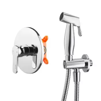 Гигиенический душ со встроенным смесителем Swedbe Platta хром глянцевый