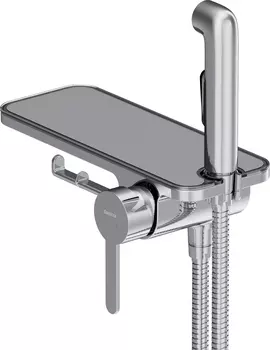 Гигиенический душ STWORKI Стокгольм HFSG35000 со смесителем, С ВНУТРЕННЕЙ ЧАСТЬЮ, хром, встраиваемый, настенный, латунь