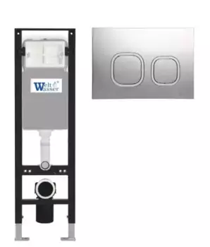 Инсталляция для подвесного унитаза WeltWasser WW Amberg 350 10000012279 с кнопкой смыва хром