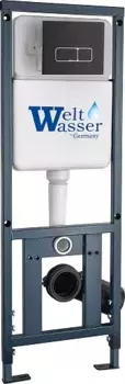 Инсталляция для подвесного унитаза WeltWasser WW Marberg 410 10000011212 с кнопкой смыва черной матовой