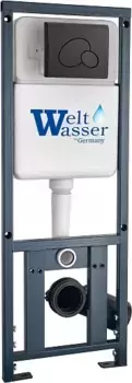 Инсталляция для подвесного унитаза WeltWasser WW Marberg 410 10000011210 с кнопкой смыва черной матовой