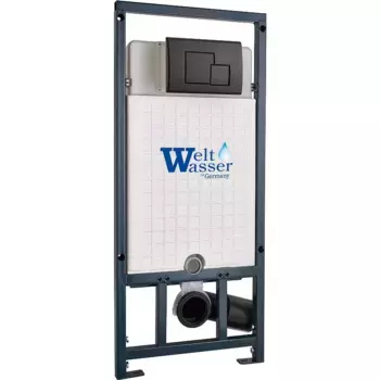 Инсталляция для подвесного унитаза WeltWasser WW Marberg 507 10000011216 с кнопкой смыва черной матовой
