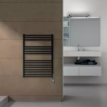 Irsap Ares Полотенцесушитель эл-ий 580x818x30мм (15 трубок-2 промежутка), мощность: 400 ватт, с выкл хром, провод: 1200мм, цвет: черный матовый(К1)