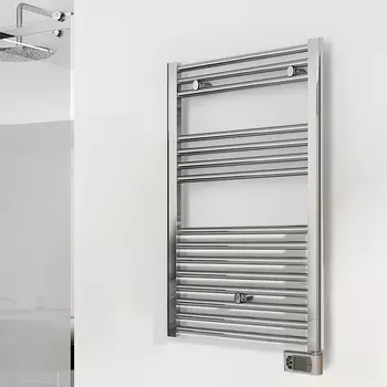 Irsap Ares Полотенцесушитель электрический 580x818x30мм (15 трубок-2 промежутка), мощность: 400 ватт, с регулятором, провод: 1200мм, цвет: хром