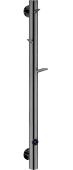 Электрический полотенцесушитель Boheme Uno 1500х200 Темный хром глянцевый