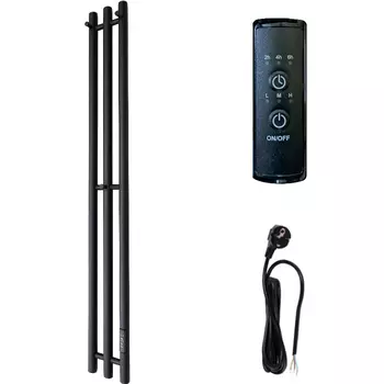 Электрический полотенцесушитель Маргроид Inaro 120х12 правый черный матовый