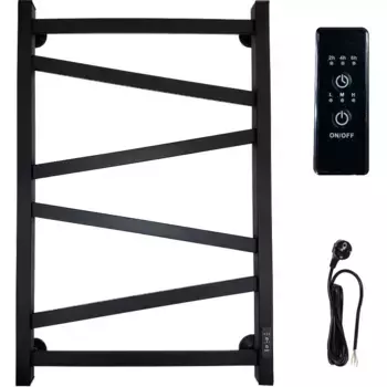 Электрический полотенцесушитель Маргроид Зигзаг 80х50 черный матовый