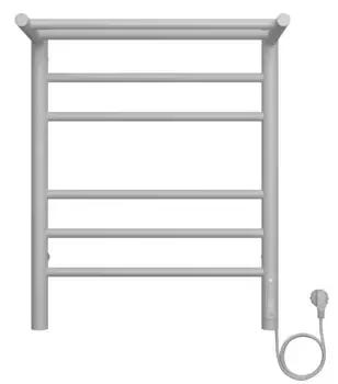 Полотенцесушитель электрический Terminus Аврора П6 450х600, с полкой, белый матовый