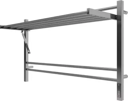 Электрический полотенцесушитель Terminus Горизонт П8 1000x600 с полкой Нержавеющая сталь