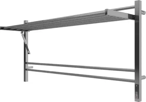 Электрический полотенцесушитель Terminus Горизонт П8 1200x600 с полкой Нержавеющая сталь