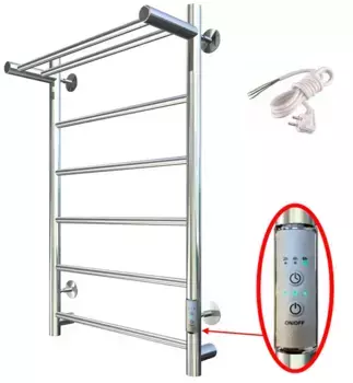Электрический полотенцесушитель Тругор Аспект Пэк сп 1 П5 800x500 с полкой Хром