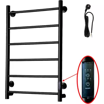 Полотенцесушитель электрический Тругор Аспект ПЭК 1 80x50 с выключателем, черный