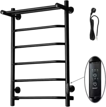 Полотенцесушитель электрический Тругор Пэк сп 6 П 80х50 с выключателем, черный