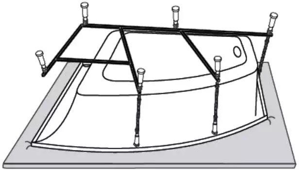 Каркас с ножками для ванны Vagnerplast Hapi 170х110