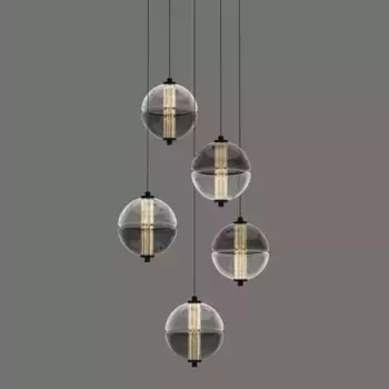 Каскадная люстра Delight Collection MD24022079-5A black/smoky