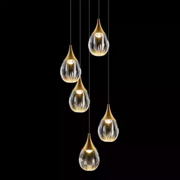 Каскадная люстра Delight Collection Stilla MD24001004-5A gold/clear