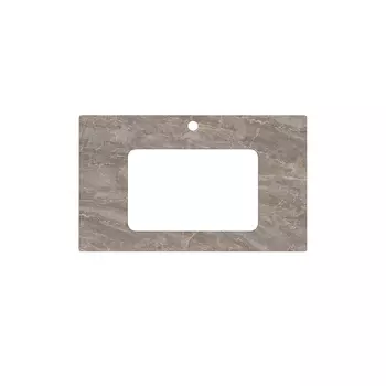 Керамическое спец. изделие декоративное 48х80 для раковин, встраиваемых снизу Парнас пепельный лаппа