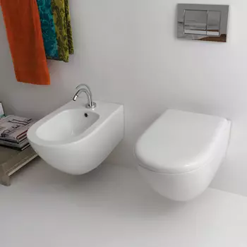 KERASAN Aquatech Биде подвесное c 1отв под смеситель, цвет белый