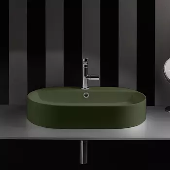 Kerasan Ciotola Раковина-чаша 65х40хh12см, с 1отв., с переливом, цвет: Verde muschio