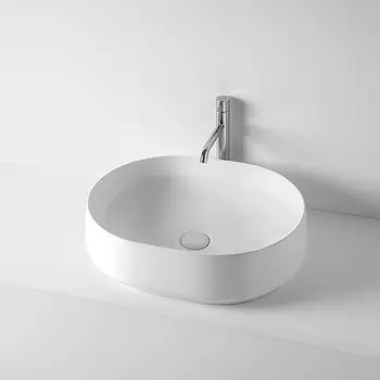 KERASAN F10 Раковина накладная 56х44 см, без отв под смеситель, цвет белый матовый