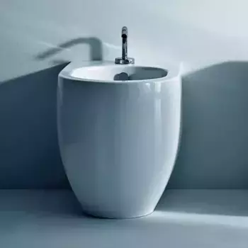 Kerasan Flo биде приставное 48см, с 1 отв. под смеситель, цвет белый