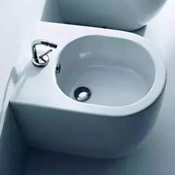 Kerasan Flo биде приставное 52см, с 1 отв. под смеситель, цвет белый