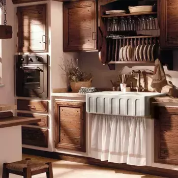 KERASAN Hannah SURREY Раковина керамическая кухонная 800x470x230 мм,без отв под смеситель, без сифона, толщина 40 мм, цвет белый