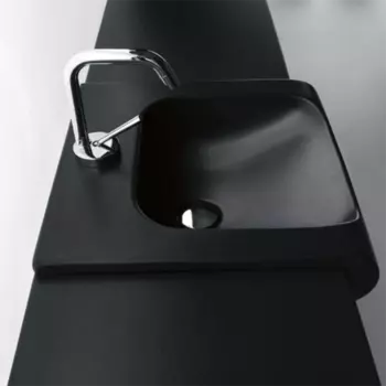 KERASAN Inka Project Раковина INKA 60x40x35,5 с 1 отверстием под смеситель,цвет nero lucido
