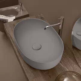 Раковина накладная Kerasan Nolita 60 серый матовый (534389)