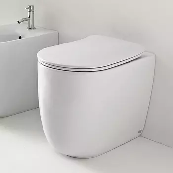 Kerasan Nolita Унитаз безободковый пристенный 55х35 см, с креплениями WB5N, цвет Белый матовый