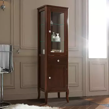 KERASAN Retro Колонна, 465*34*160,5h, петли справа DX, цвет: noce (орех), ручки: керамика