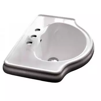 KERASAN Retro Раковина встраиваемая 620х455мм , 3 отв. под смеситель, цвет белый