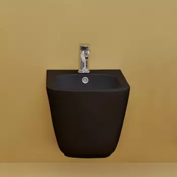 Kerasan Tribeca Биде подвесное 55см, c 1 отв под смеситель, c креплением WB9N, цвет: черный матовый