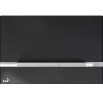 Клавиша смыва Alcaplast Flat Stripe Glass черная