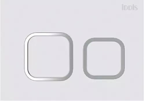 Клавиша смыва IDDIS Unifix UNI40MWi77 белая матовая, хром